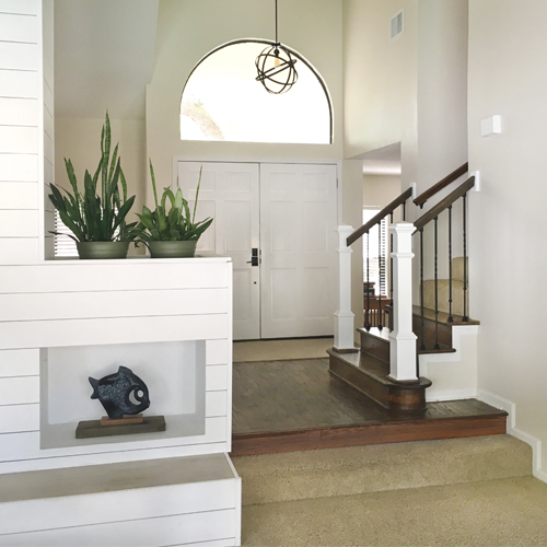 Entryway Remodel: Floors, Stairs, & Lighting