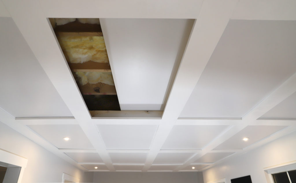 Diy Coffered Ceilings With Moveable, Sheetrock Ceiling Tiles