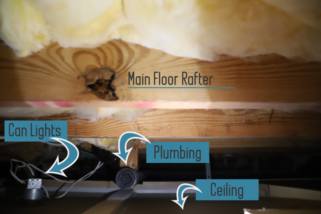 DIY Coffered Ceilings Allow Access to Pipes and Wiring