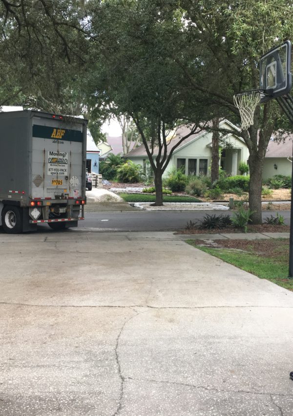 Moving Truck Delivery Day: Departing Palms House