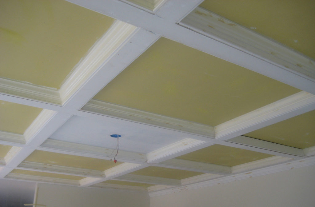 Diy Coffered Ceilings With Moveable Panels Renovation Semi Pros - Diy Coffered Ceiling Basement
