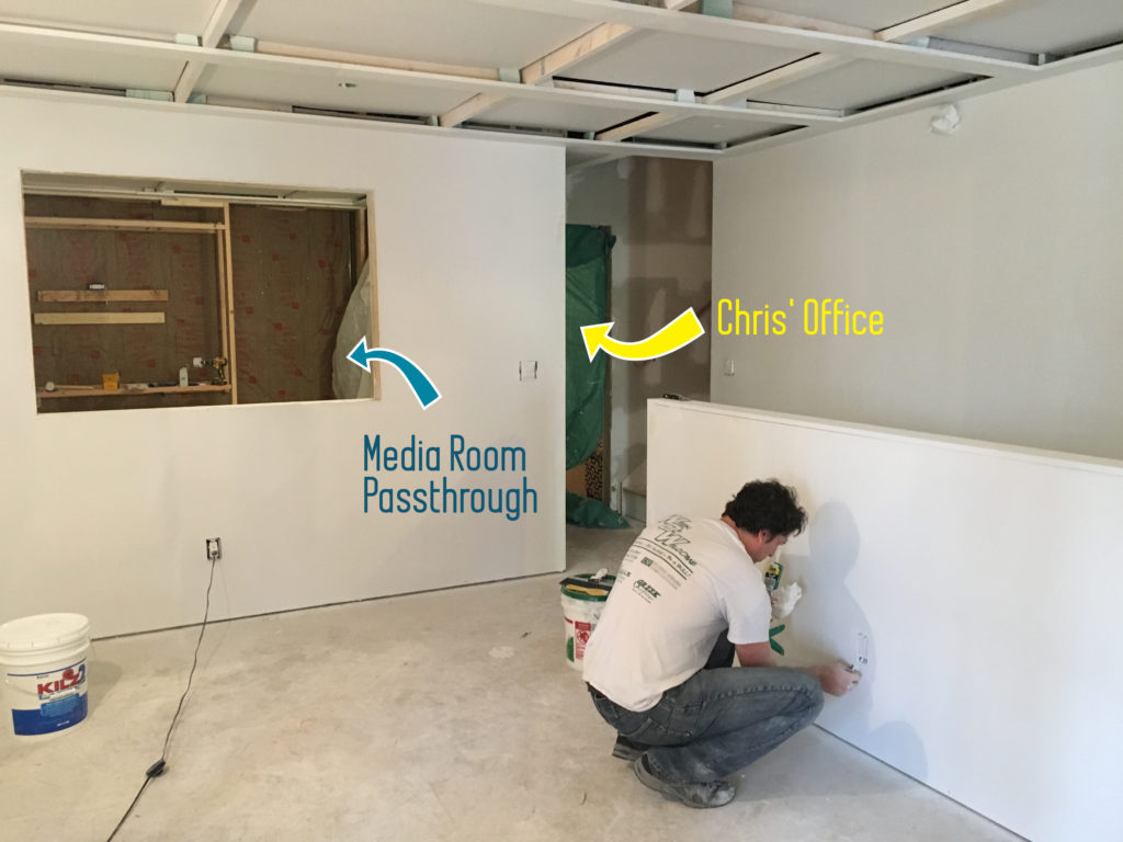 Media room and rec room construction