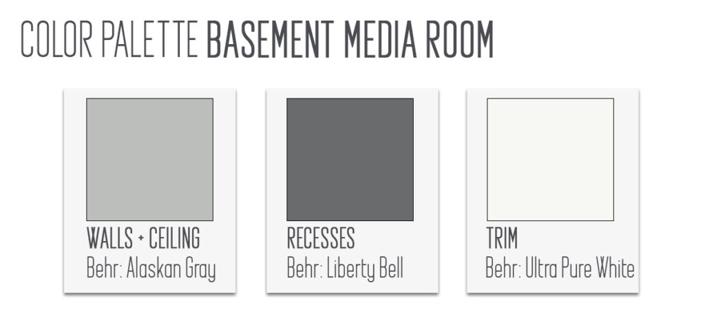 Basement media room color palette