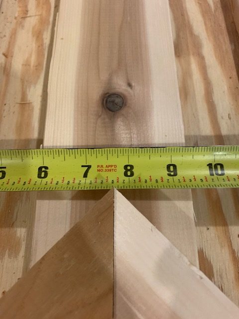 Measuring placement for shutter pieces