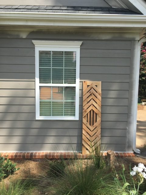 New cedar shutters