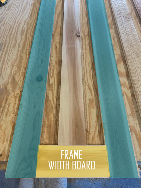Frame width piece of the shutter frame