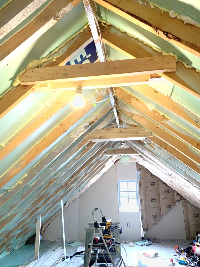 new room in attic rigid foam insulation