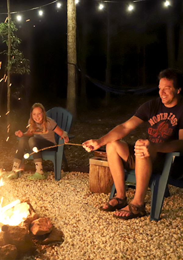 Sprucing Up Our Backyard: Fire Pit & Garden Lights