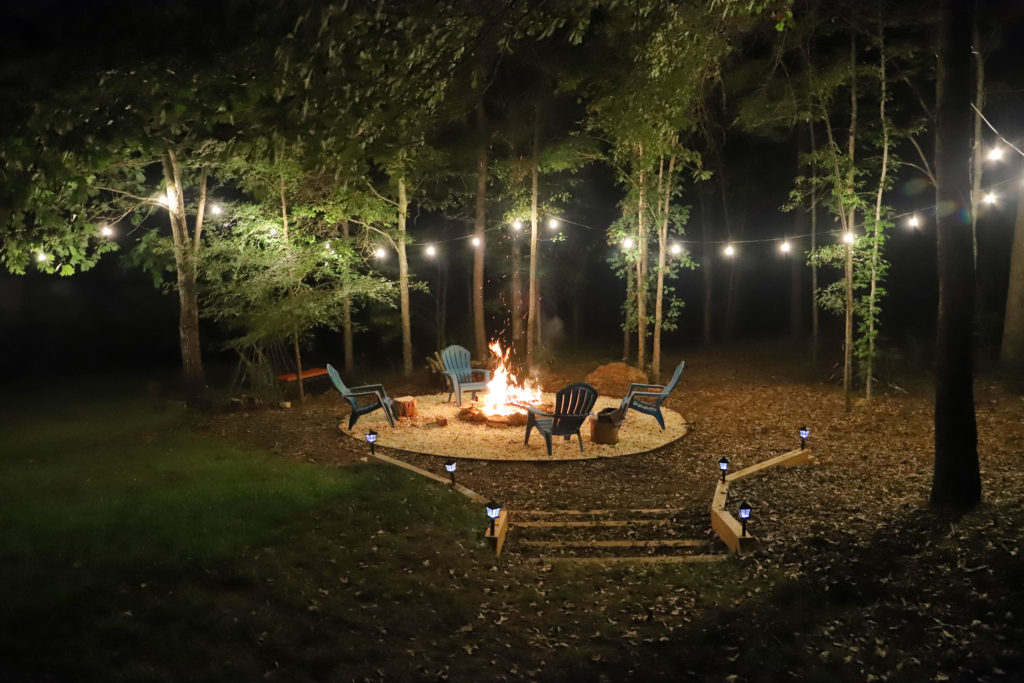Backyard Fire Pit Garden Lights, Solar Lights For Fire Pit