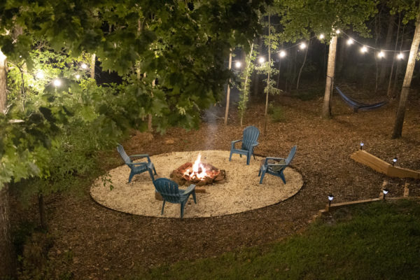 Sprucing Up Our Backyard: Fire Pit & Garden Lights