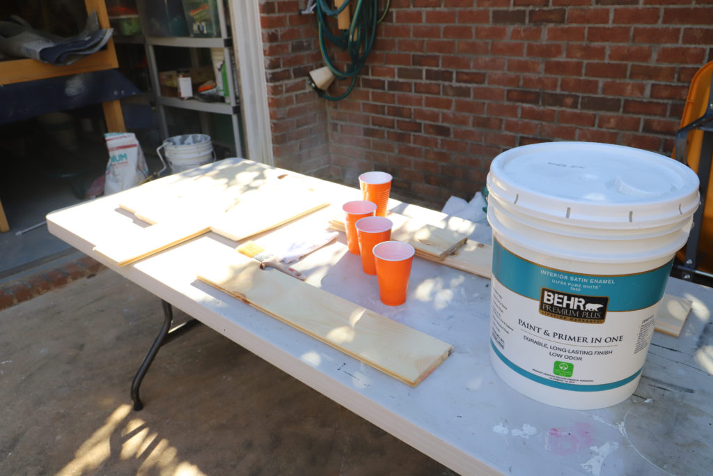 Figuring out the paint to water ratios for whitewashing