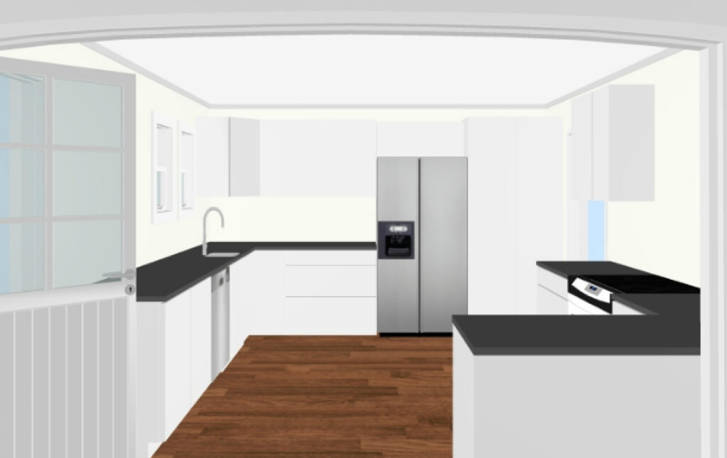 Kitchen remodel rendering