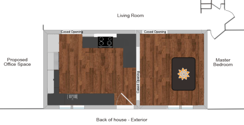 New floorplan for our 1950's kitchen.