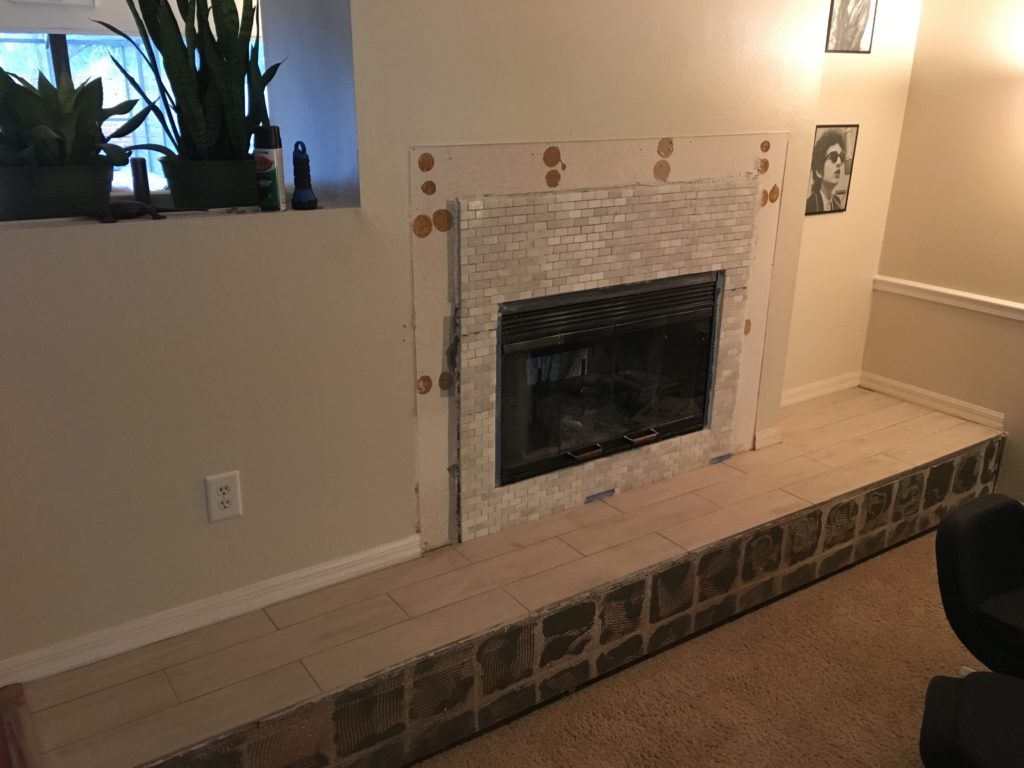Hearth and fireplace surround complete